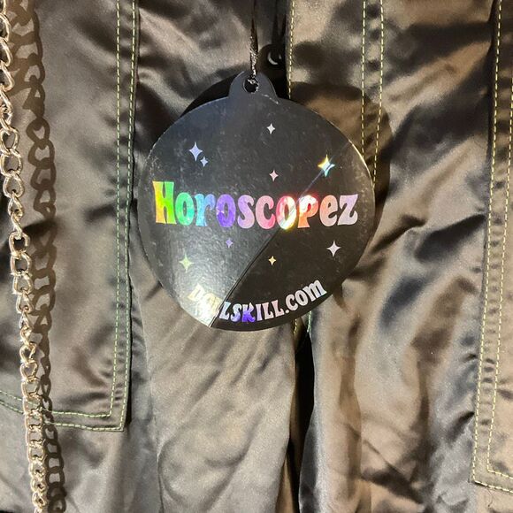 Dolls Kill Punk Trap Chain Cargo Oversized Tie Ankle Pants, XS punk goth baddie - Picture 4 of 16